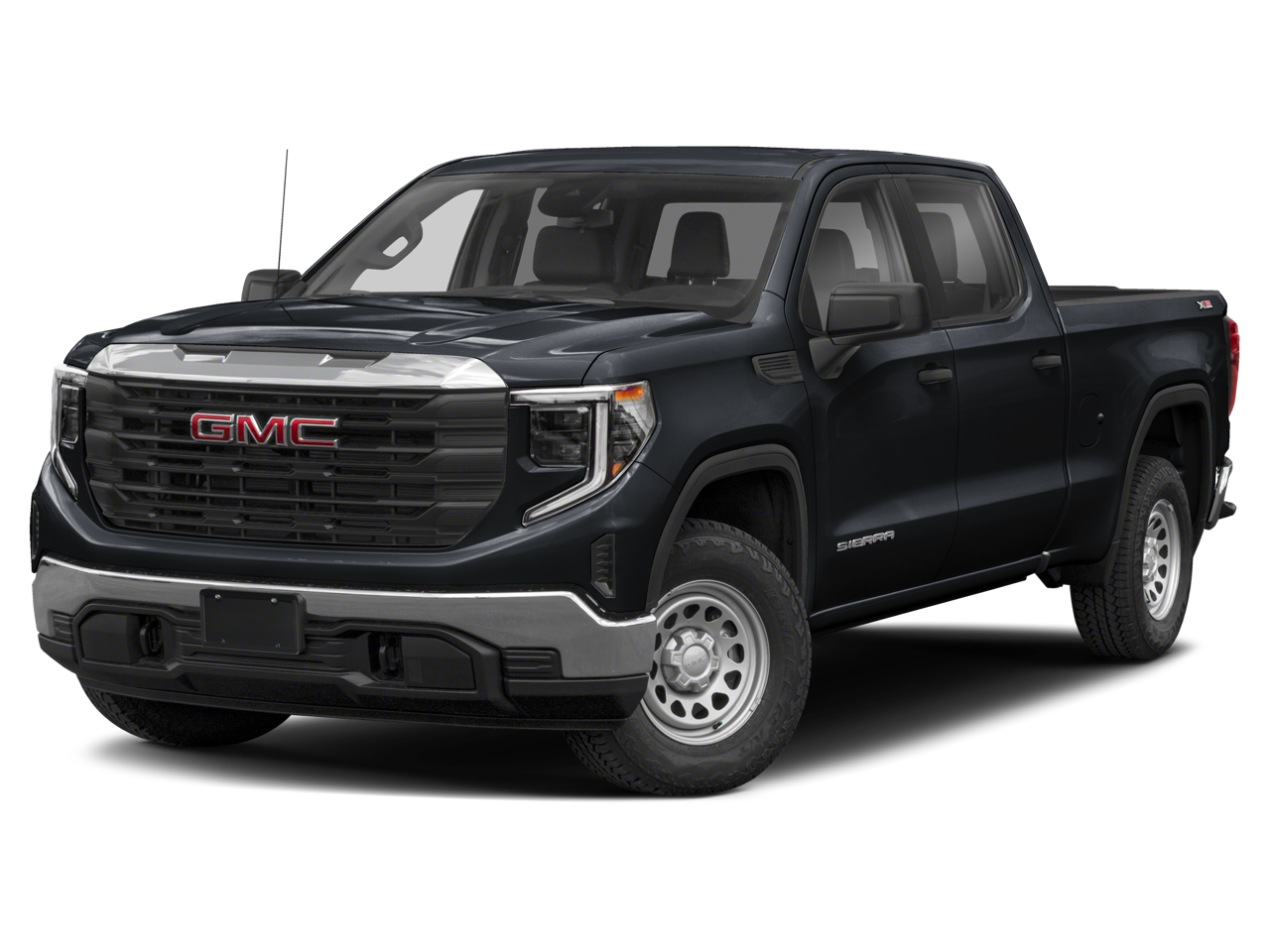 2023 GMC Sierra 1500 SLT Crew Cab 4WD in Summit White — front three-quarter view