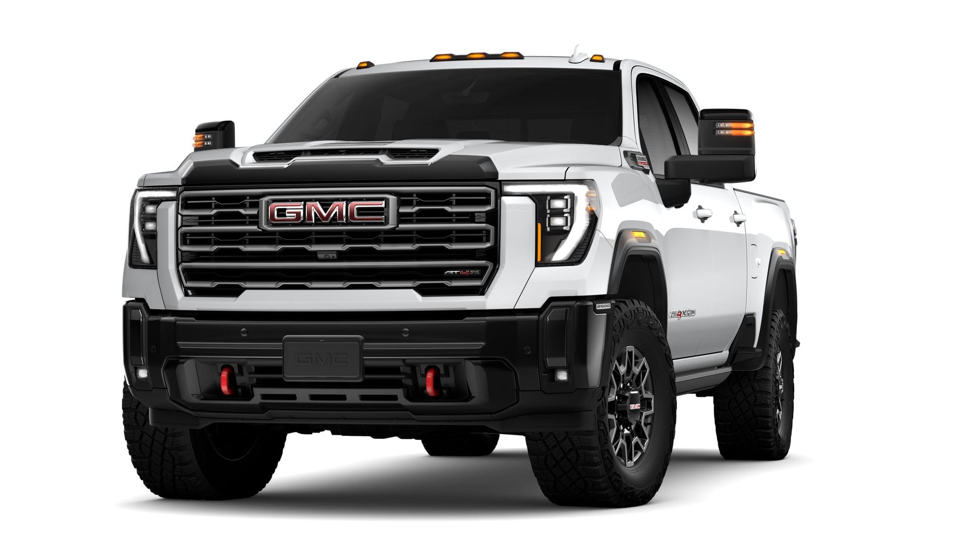 2026 GMC Sierra 2500 HD AT4X in Summit White — front three-quarter view