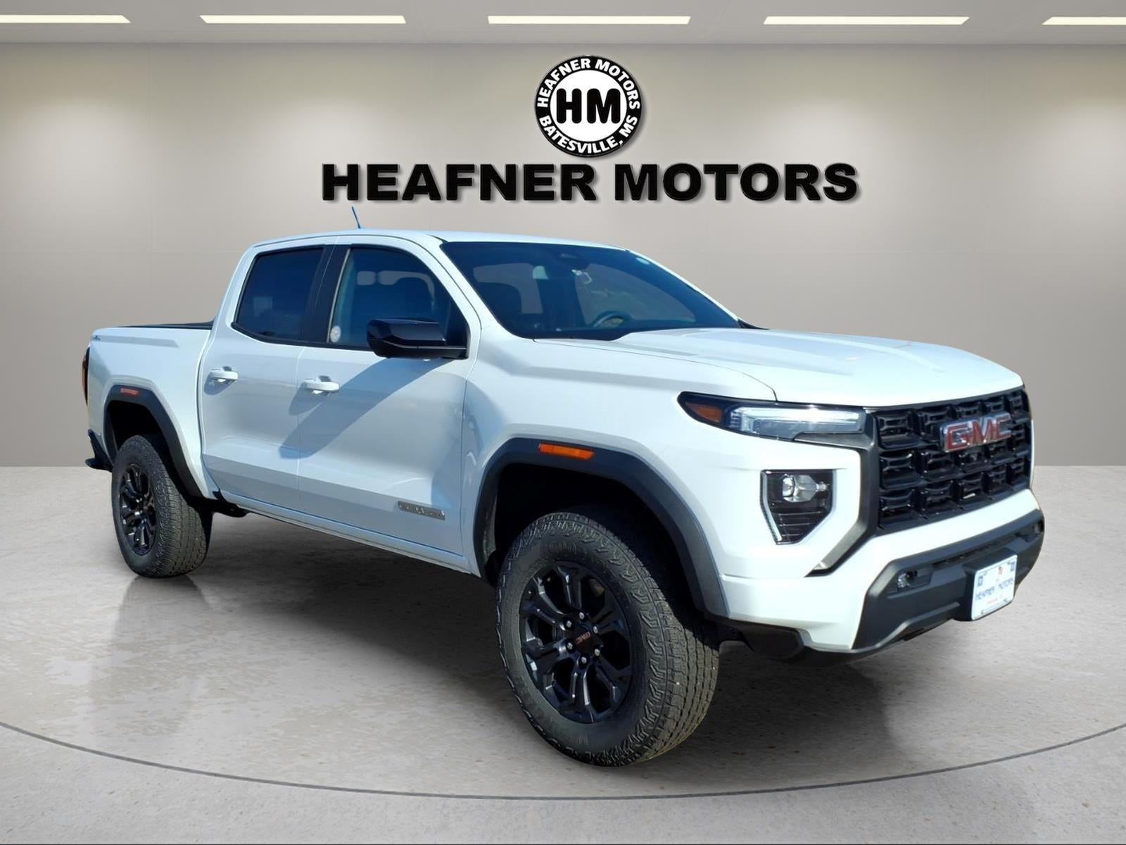 2025 GMC Canyon Elevation in Summit White — front three-quarter view