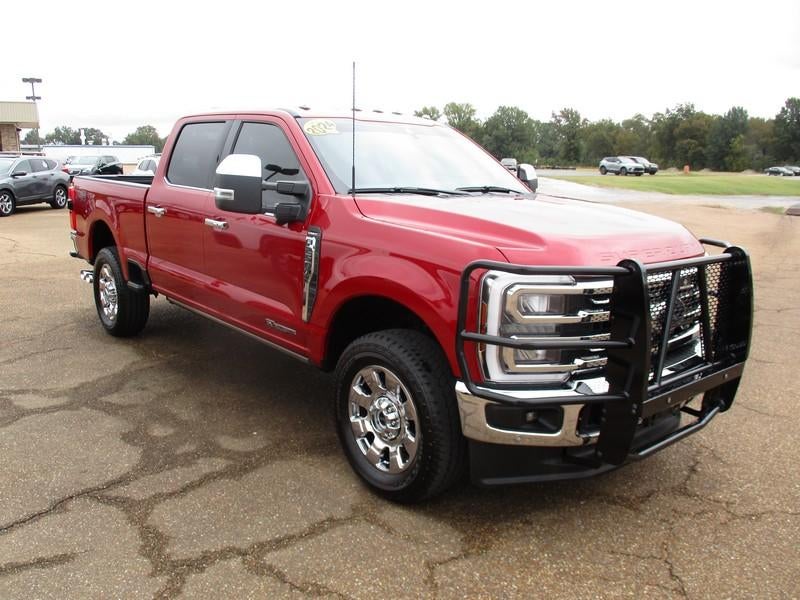 2024 Ford F-250 SD Lariat Crew Cab 4WD in Red — front three-quarter view